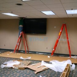 av & tv install in large training room (3)